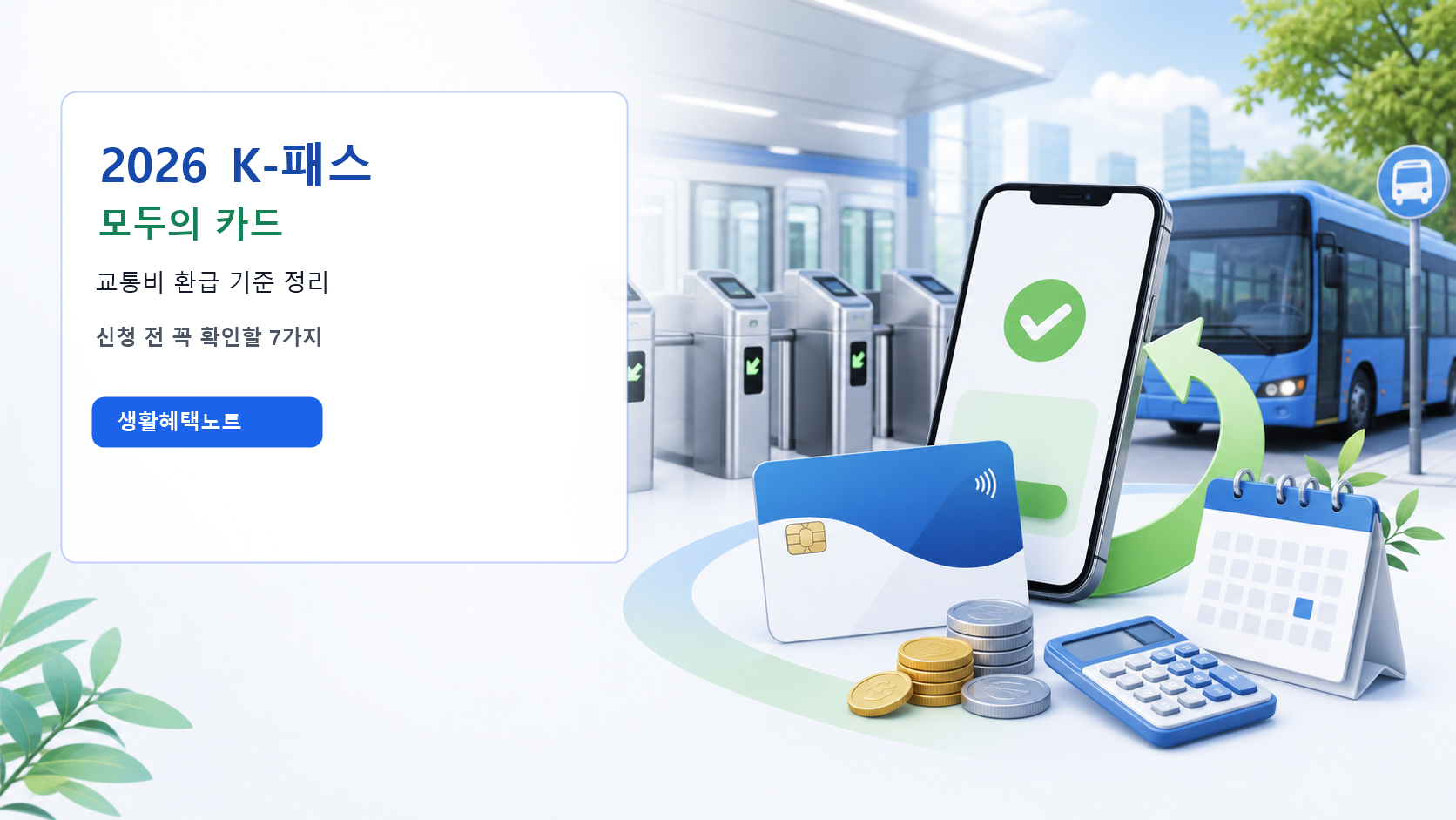 2026 K-패스 모두의 카드와 교통비 환급 기준을 설명하는 대표 이미지